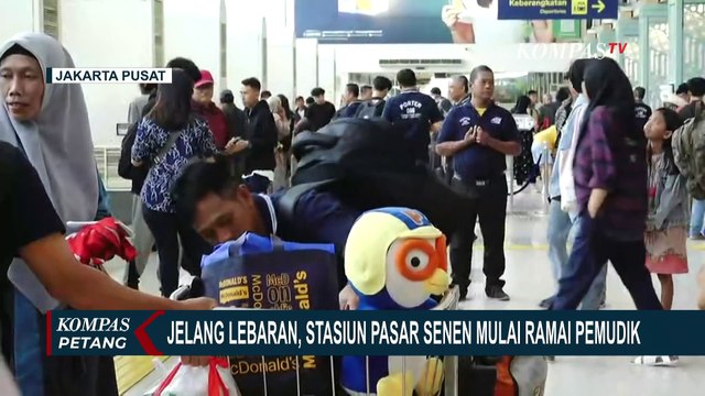 Pemudik Padati Stasiun Pasar Senen, 2 Juta Tiket KA Jarak Jauh Ludes Terjual