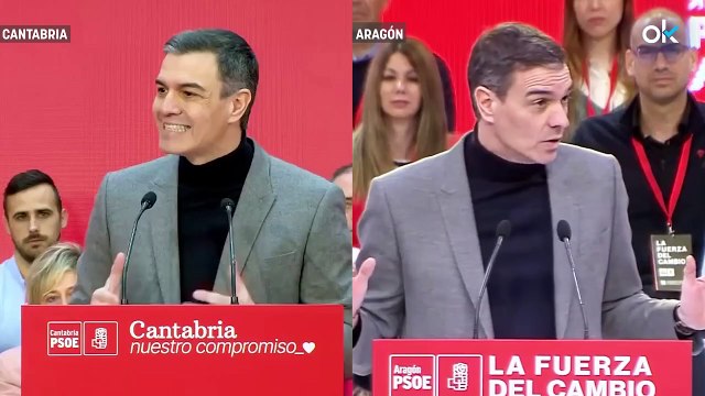 Sánchez cierra los Congresos de Cantabria y Aragón atacando a Ayuso: Feijóo tiene que pedir su dimisión