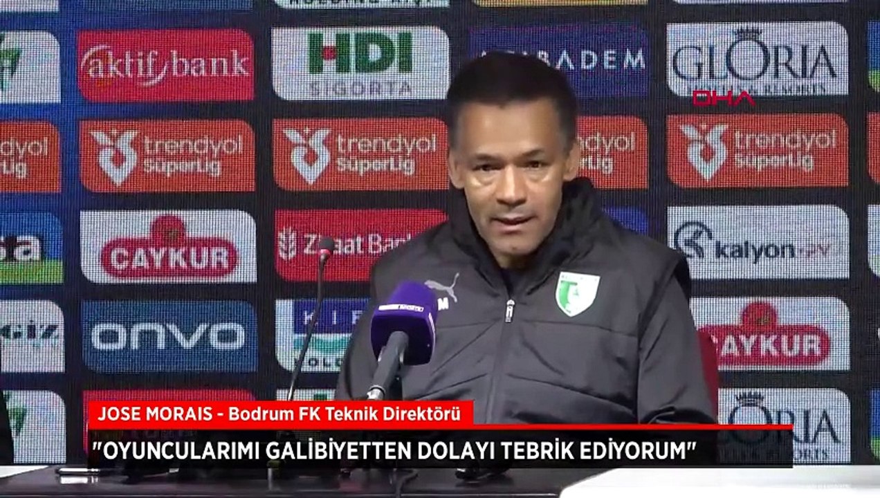 Jose Morais: Oyuncularımı sergilemiş oldukları oyun ve galibiyetten dolayı tebrik ediyorum