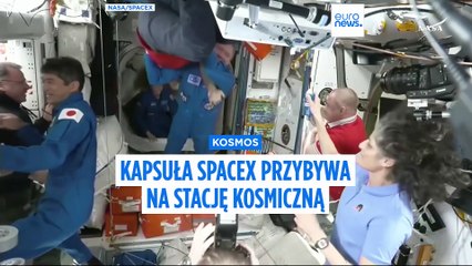 Załoga zastępcza przybywa na Międzynarodową Stację Kosmiczną ISS, gdzie pozostało dwóch astronautów