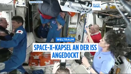 Rückkehrmission für gestrandete Astronauten an ISS angekommen