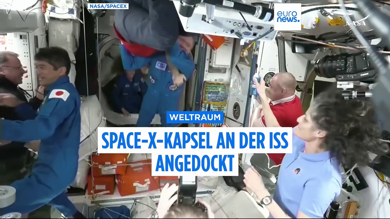 Rückkehrmission für gestrandete Astronauten an ISS angekommen