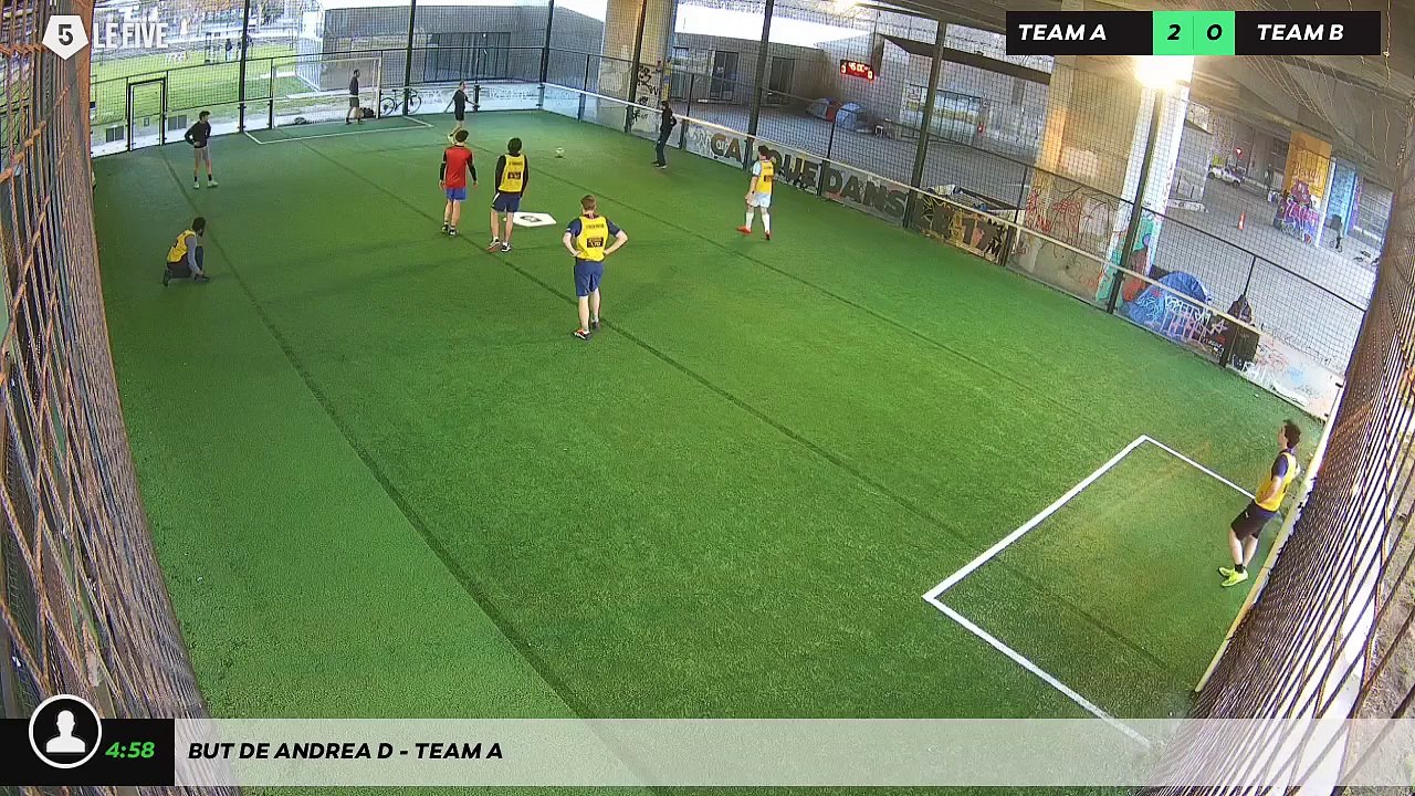 But de Andrea D - Team A