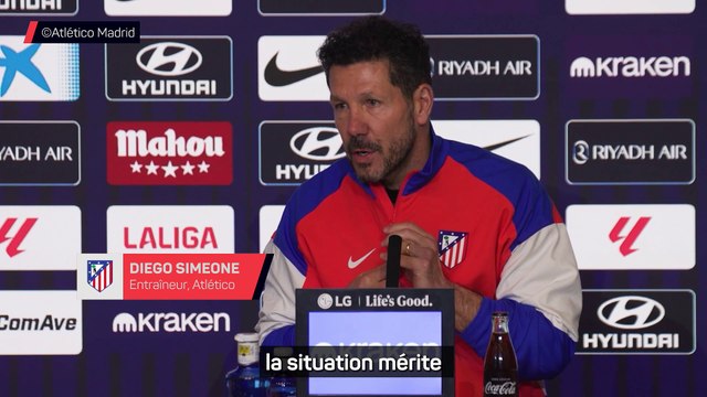 Simeone toujours en colère après l'élimination contre le Real Madrid