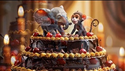 Too cute to be true friendship between an elephant and a monkey