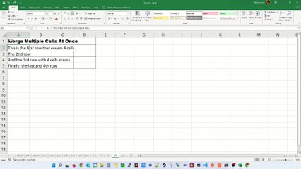 Merging Columns in Multiple Sets of Rows at Once - Excel Tips and Tricks