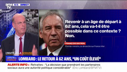 Retraites: "C'est aux partenaires sociaux de décider", selon Éric Lombard, ministre de l'Économie
