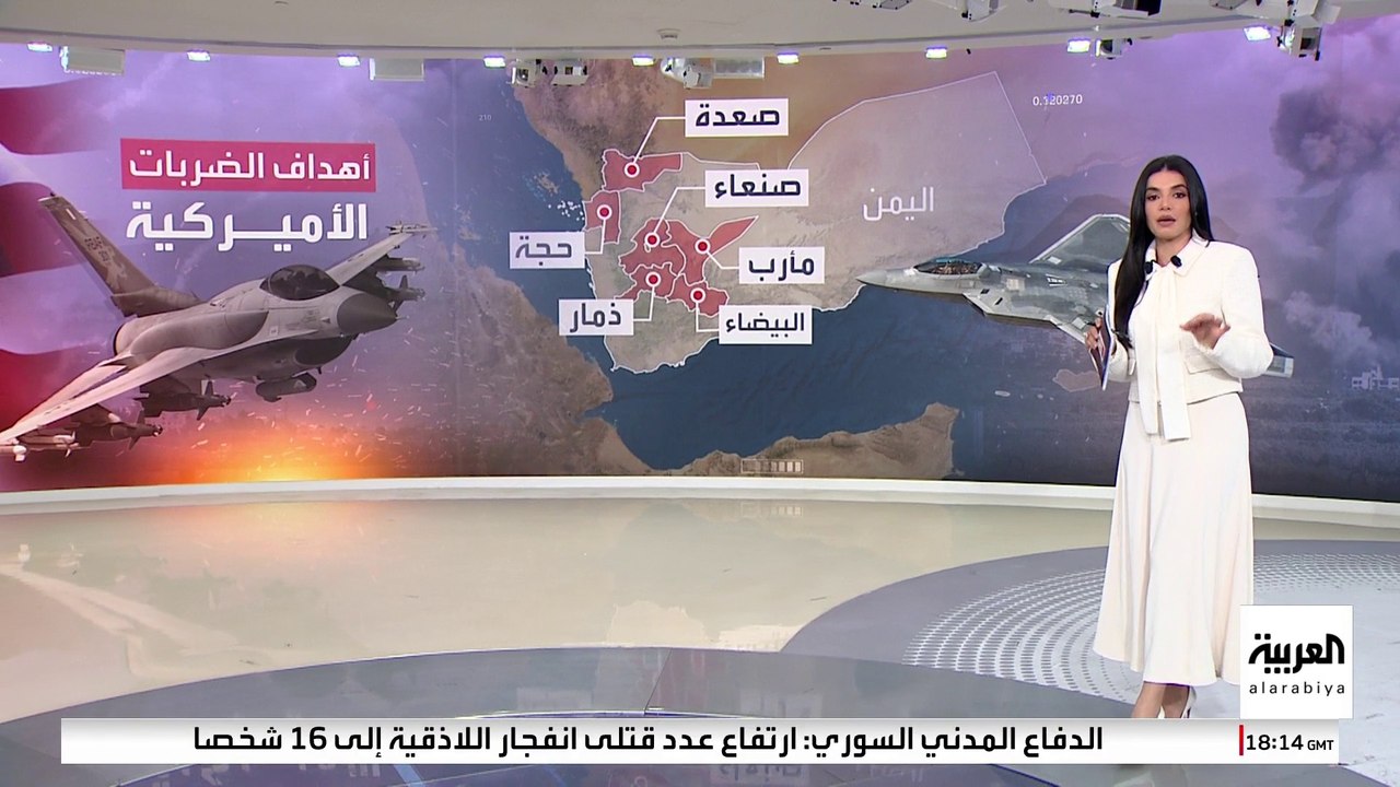 تفاصيل بنك أهداف الضربات الأميركية على الحوثيين