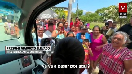 Sheinbaum supervisa obras de la Línea K del Tren Interoceánico en Chiapas