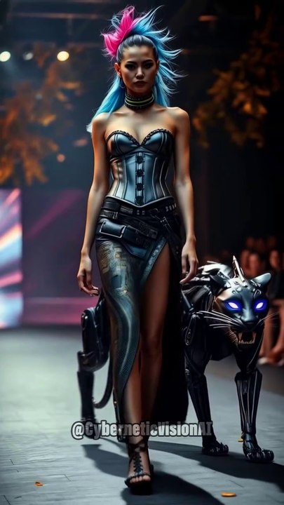 Fashion Models with Unusual Dress Styles and Exotic Animal #ai #trends #fashion #style #fashionshow