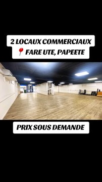 Vente 2 locaux commerciaux Fare Ute-Papeete-Tahiti