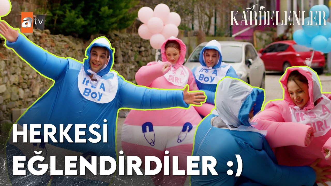Pelinsu ve Cankat cinsiyet partisinde maskot oldular! - Kardelenler 7. Bölüm