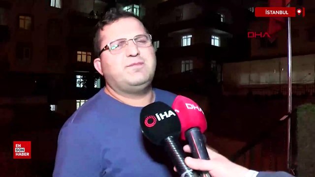 İstanbul'da 6 katlı binanın yanında toprak kayması