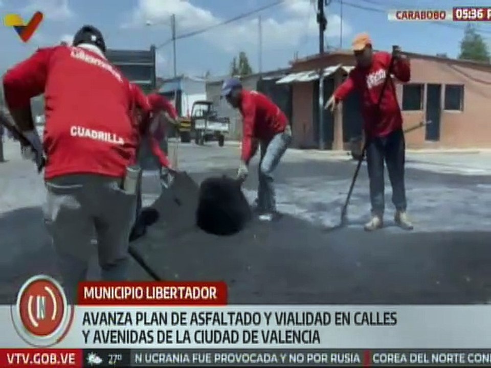 Carabobo | Más de 3 mil familias son favorecidas con el Plan de Asfaltado en el municipio Libertador