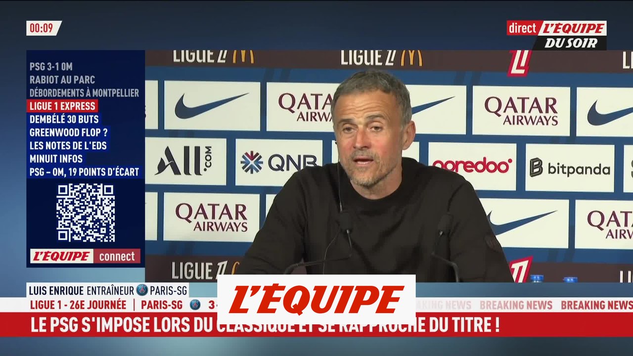 Luis Enrique « L'objectif, c'est de gagner tous les trophées » - Foot - Ligue 1 - PSG