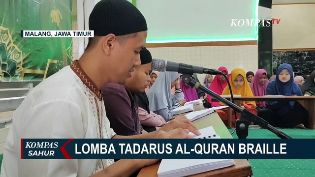 Isi Waktu Selama Ramadan, Penyandang Tuna Netra di Malang Ikuti Lomba Tadarus Al-Quran Braille
