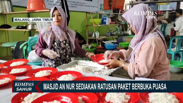 Tradisi Tiap Tahun, Masjid Agung An-Nur di Malang Sediakan 600-1.000 Paket Buka Puasa untuk Warga