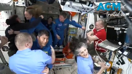 Stranded astronauts welcome replacements at ISS