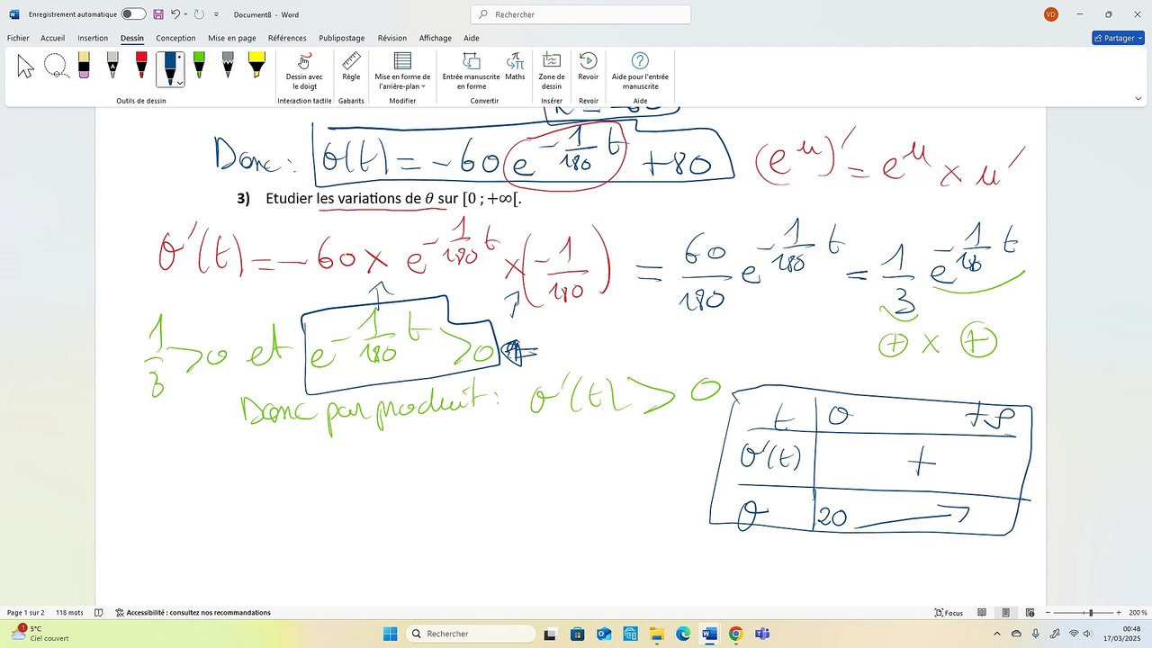 Correction - Exercice 7 : Equation différentielle