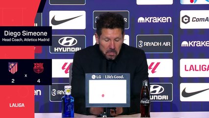 Atletico lacked strength at end of Barcelona defeat - Simeone