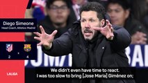 Atletico lacked strength at end of Barcelona defeat - Simeone