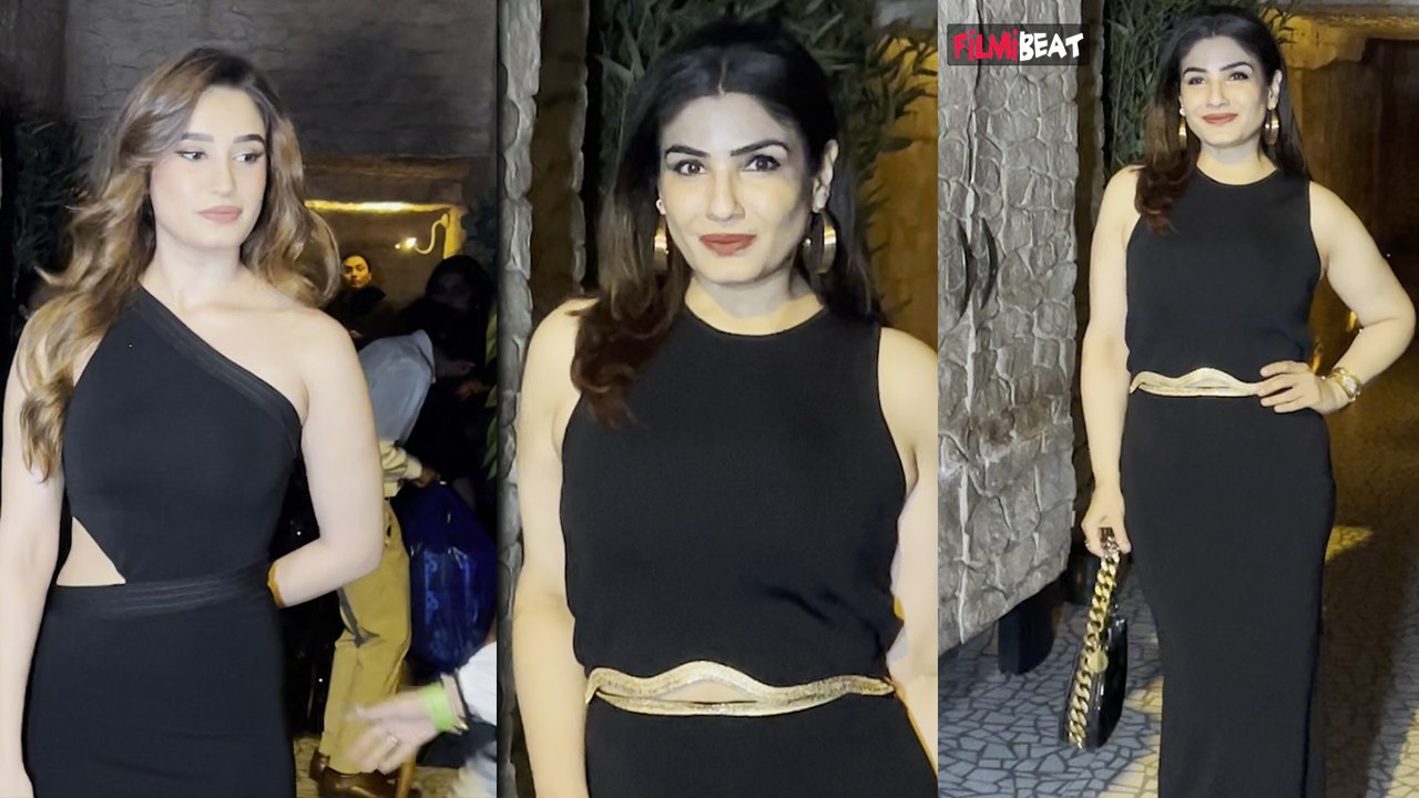 Rasha Thadani Birthday Party: बेटी के साथ Party में पहुंची Raveena Tandon, दिए जमकर Pose, VIDEO