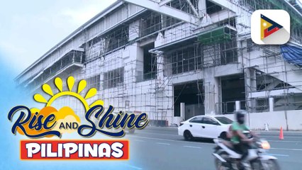 Rafter o beam sa footbridge na kumukonekta sa MRT-7 Tandang Sora station, nakalagay na