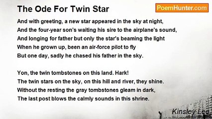 The ode for twin star Poem by Kimaya Kapoor