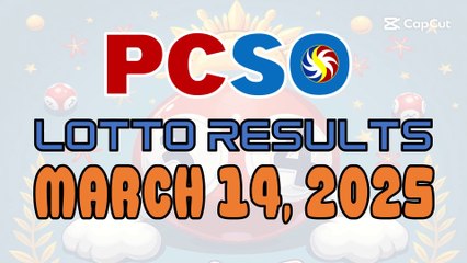 PCSO Lotto Results - March 14, 2025 | Winning Numbers & Jackpot Prizes 🎉