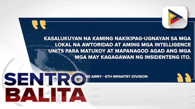 Pagtugis sa mga nasa likod ng paghahagis ng granada sa 6th ID ng Phl Army na ikinasugat ng 4 na sundalo, puspusan