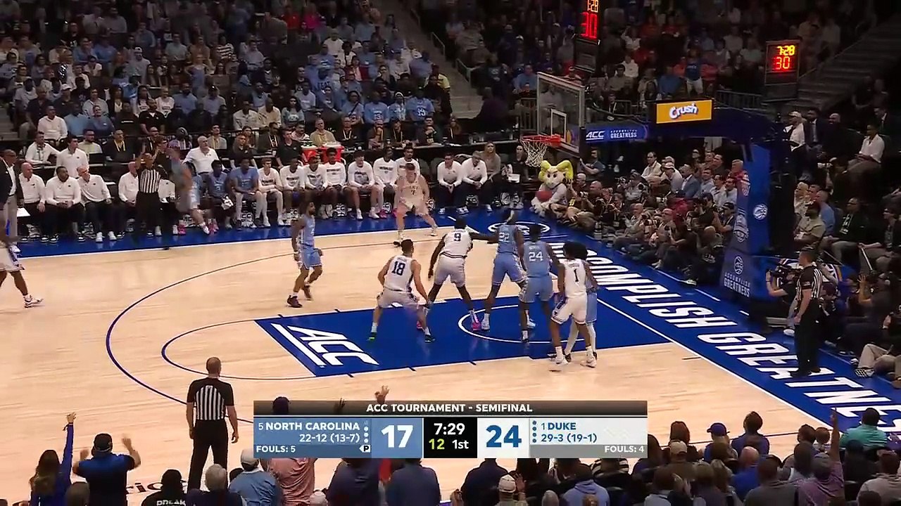 ACC Semifinal- North Carolina Tar Heels vs. Duke Blue Devils - Full Game Highlights - ESPN CBB