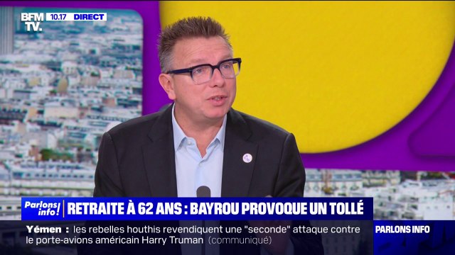 C'est une déclaration qui a été incomprise, choquante et inutile : Cyril Chabanier (CFTC) réagit au refus de François Bayrou d'abaisser l'âge de départ à la retraite à 62 ans