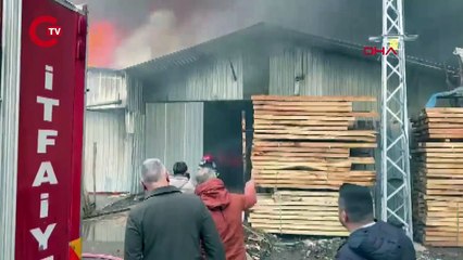 Sakarya mobilya imalathanesinde yangın çıktı