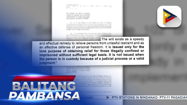 DOJ: Writ of habeas corpus petition ng mga Duterte, moot and academic na