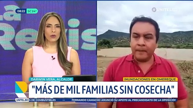 En Omereque, el desborde del río daño cultivos y afectó a más mil familias