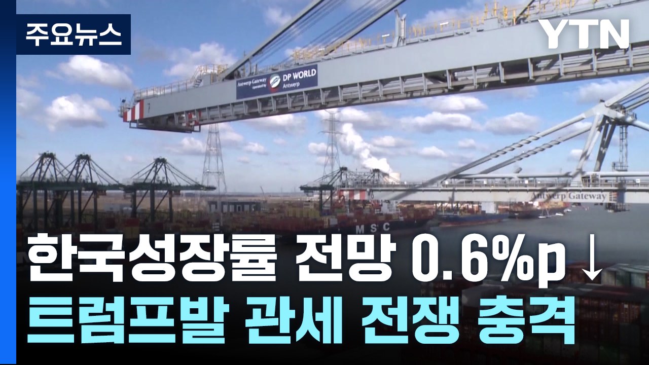 트럼프발 '관세전쟁' 충격...OECD, 올해 한국 성장률 전망 0.6%p 하향 조정...