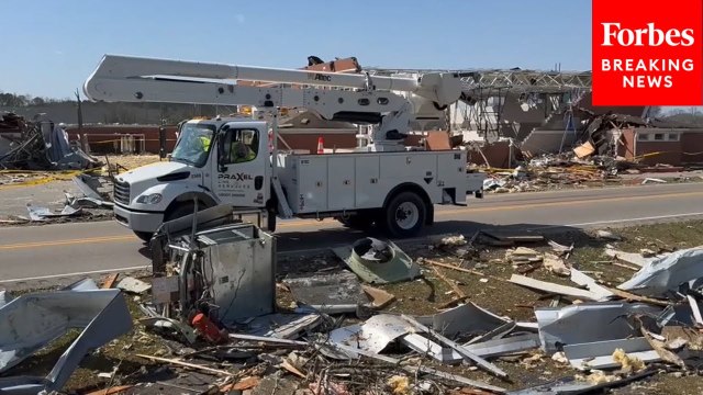 Extreme Weather In Alabama Severely Damages Buildings And Scatters Debris