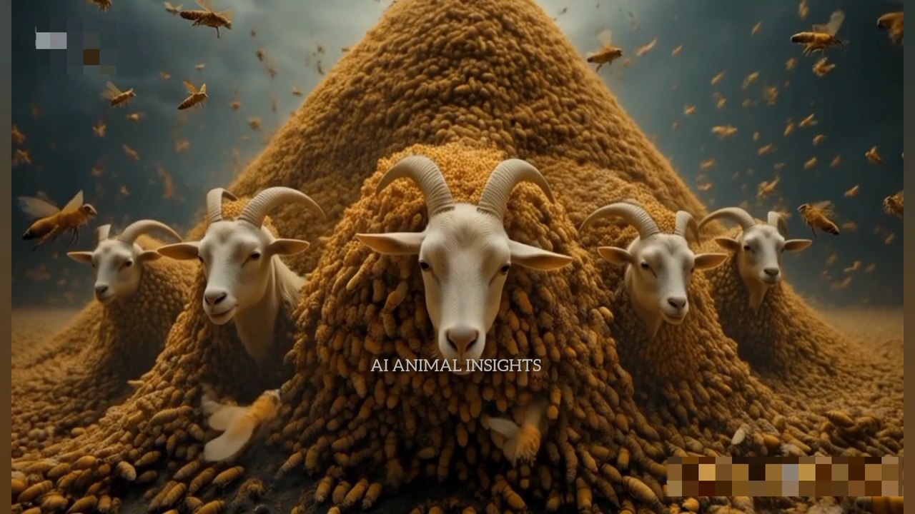 "The Unbelievable Goat Rescue: Trapped in a Living Bee Mountain!"