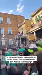 El video viral del momento en el que se desplomó un techo en pleno festejo y dejó varios heridos. Miralo.