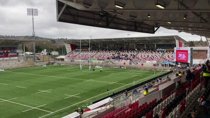 Pre-match Schools' Cup scenes and ex-Ireland international gives view