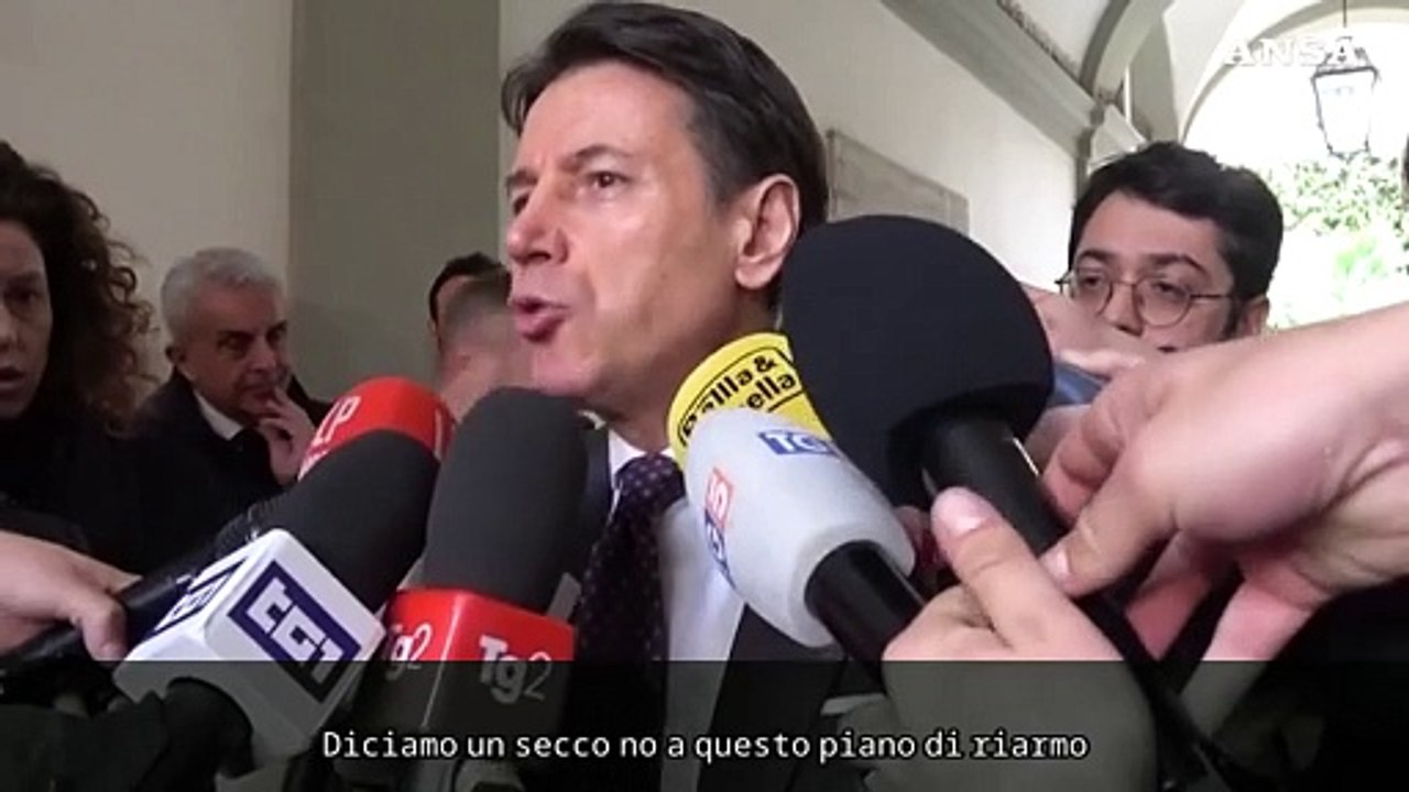 Conte: "Rispetto la piazza di sabato scorso, ma questa Europa e' per economia di guerra"