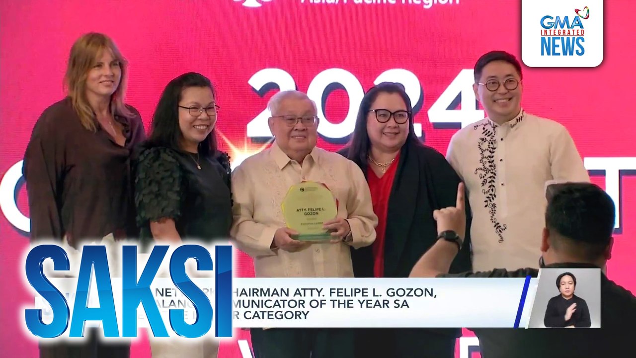 GMA Network Chairman Atty. Felipe L. Gozon, kinilalang Communicator of the Year sa executive leader category | Saksi