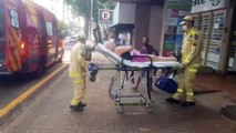 Mulher fica ferida ao sofrer queda no Centro de Cascavel