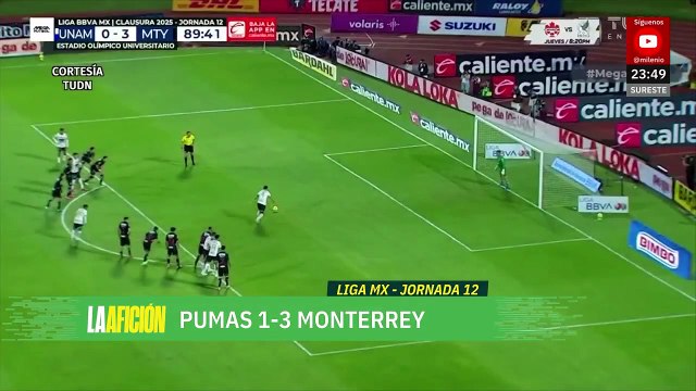 Rayados arrolla a Pumas en CU con ‘un par de polémicas’
