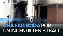 Siete personas evacuadas y una fallecida por el incendio de vivienda en Bilbao