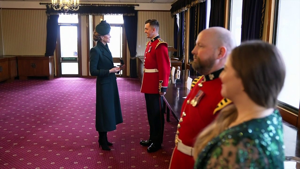 Princess Kate gifts clovers to guards on St Patrick's Day