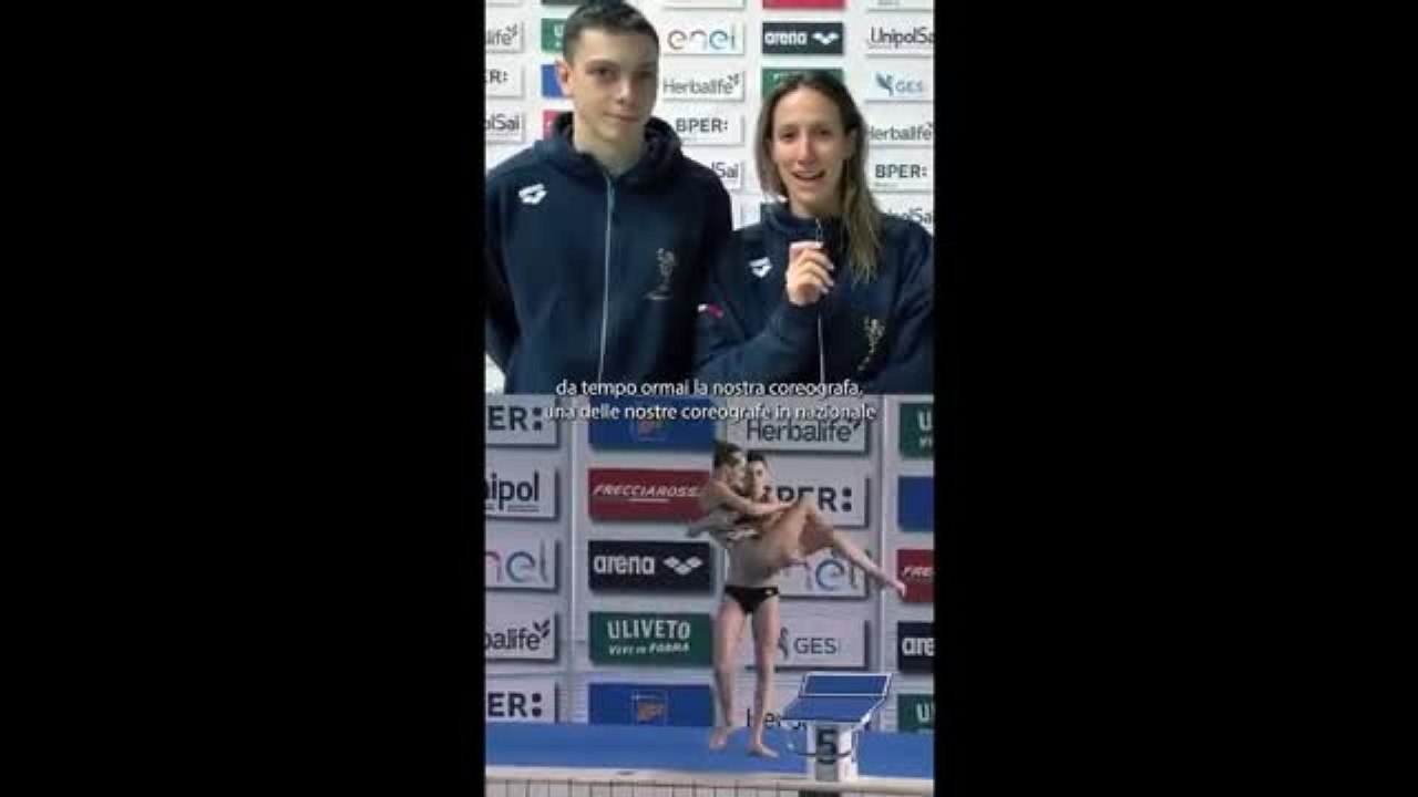 Nuoto artistico, i campioni: "Coreografia ispirata a Bianca Guaccero e Giovanni Pernice"