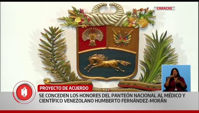 Inicia traslado de restos mortales del Dr. Humberto Fernández-Morán hacia el Panteón Nacional
