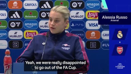 Russo has 'full confidence' Arsenal can achieve Champions League glory