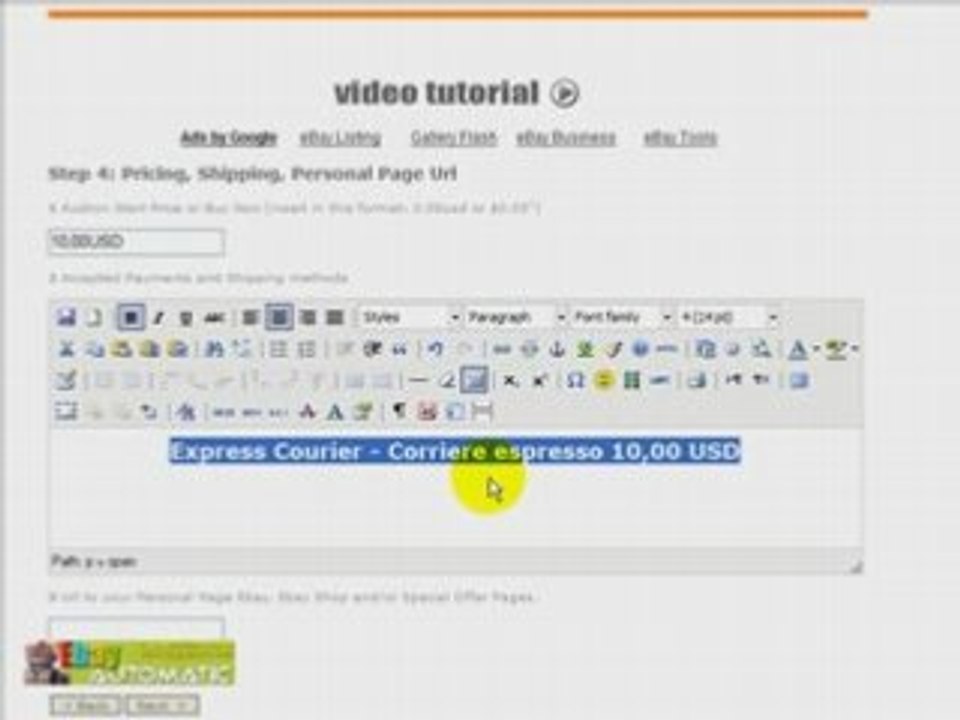 Trailer Italiano ebayautomatic